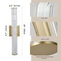 2 pack Modern Ribbed LED Wall Sconce, 360-Degree Full Lighting LED Wall Light with 3 Color Temperatures & Dimmable Function