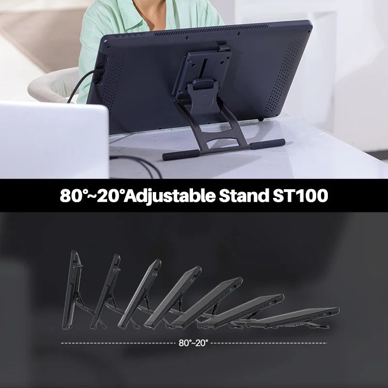 HUION Kamvas 22 Graphic Pen Tablet Monitor Pen Display 21.5 Inch Anti-glare Screen 120%s RGB Windows Mac And Android Device