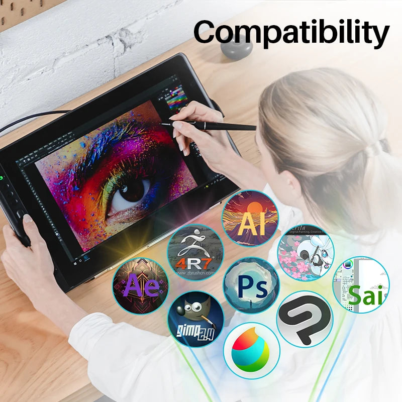 HUION Graphics Tablet Kamvas Pro 16 15.6 Inch Monitor for Artist Drawing Full-Laminated Screen Compatile with PC Windows MacOS