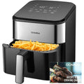 6.2Qt 1500W Large-Capacity Air Fryer with Non-Stick Basket, 8-in-1 Multi-Function Air Fryer with Preset, Cooker for Healthy and
