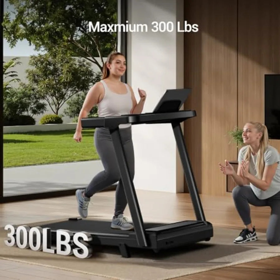 16 Incline Treadmill with Handle 3-in-1 Portable Treadmills for Home and Office Foldable Treadmills with 300 Lbs Weight Capacit