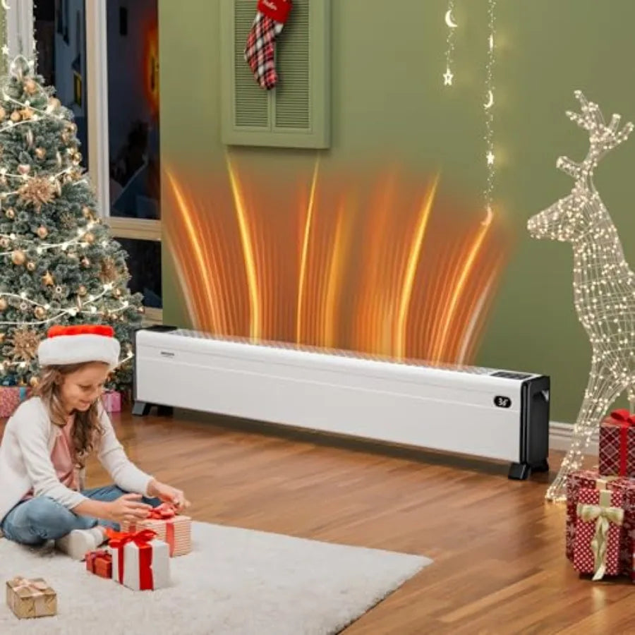 48'' Electric Baseboard Heater with Remote Timer 1500W Convection Space Heater w/Adjustable Heating Modes Touch Panel Overheat