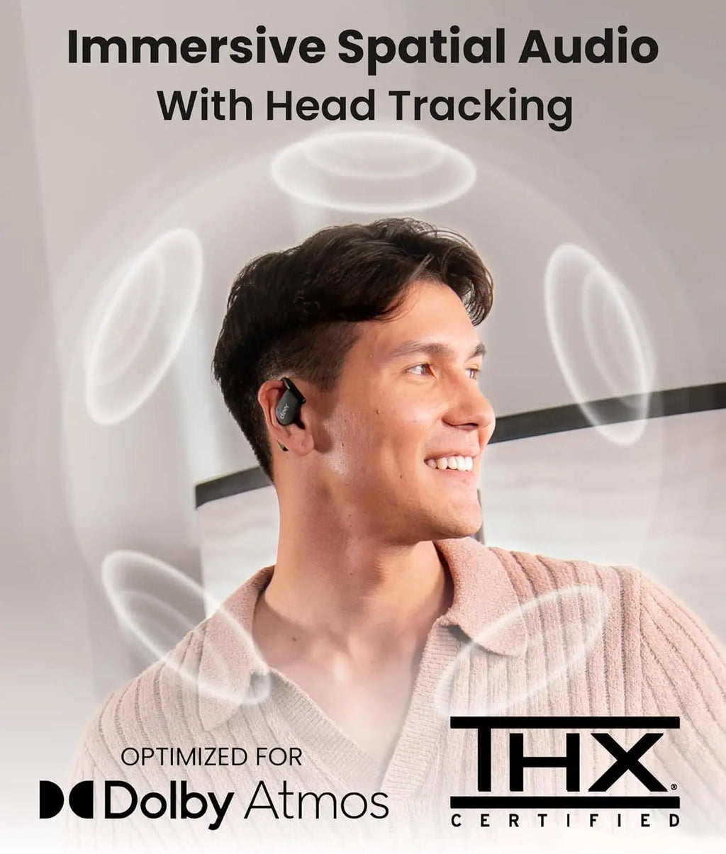 Cleer ARC 4 Plus Open Ear Earbuds,True Wireless Bluetooth Earphones with Dolby Audio and Head Tracking, Earhook Earbuds
