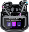 Wireless Earbuds, Bluetooth 5.4 Headphones with Multifunctional Touch Screen, 48H Bass Stereo Ear Buds