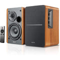 2.0 Stereo Active Nearfield Monitor Speakers - 42W RMS with Subwoofer Line Out - Wooden Cabinet