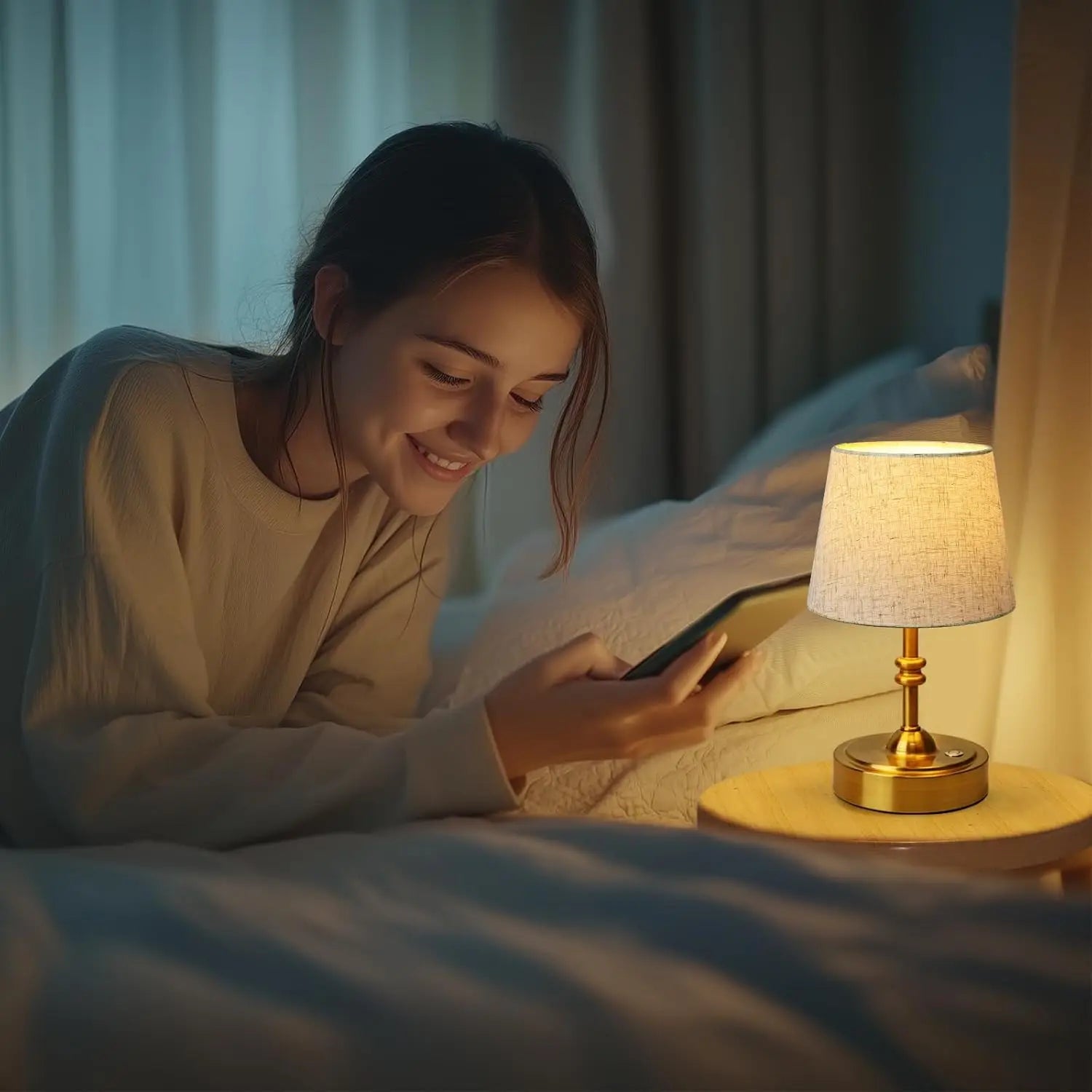 Rechargeable Cordless Table Lamp with Dimmable Touch Control, 4000mAh Battery, Warm Light for Home Decor