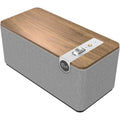 Premium Dual Driver Bluetooth Speaker System: 4.5 Woofer, Bluetooth 5.3, 40ft Range, Walnut Finish
