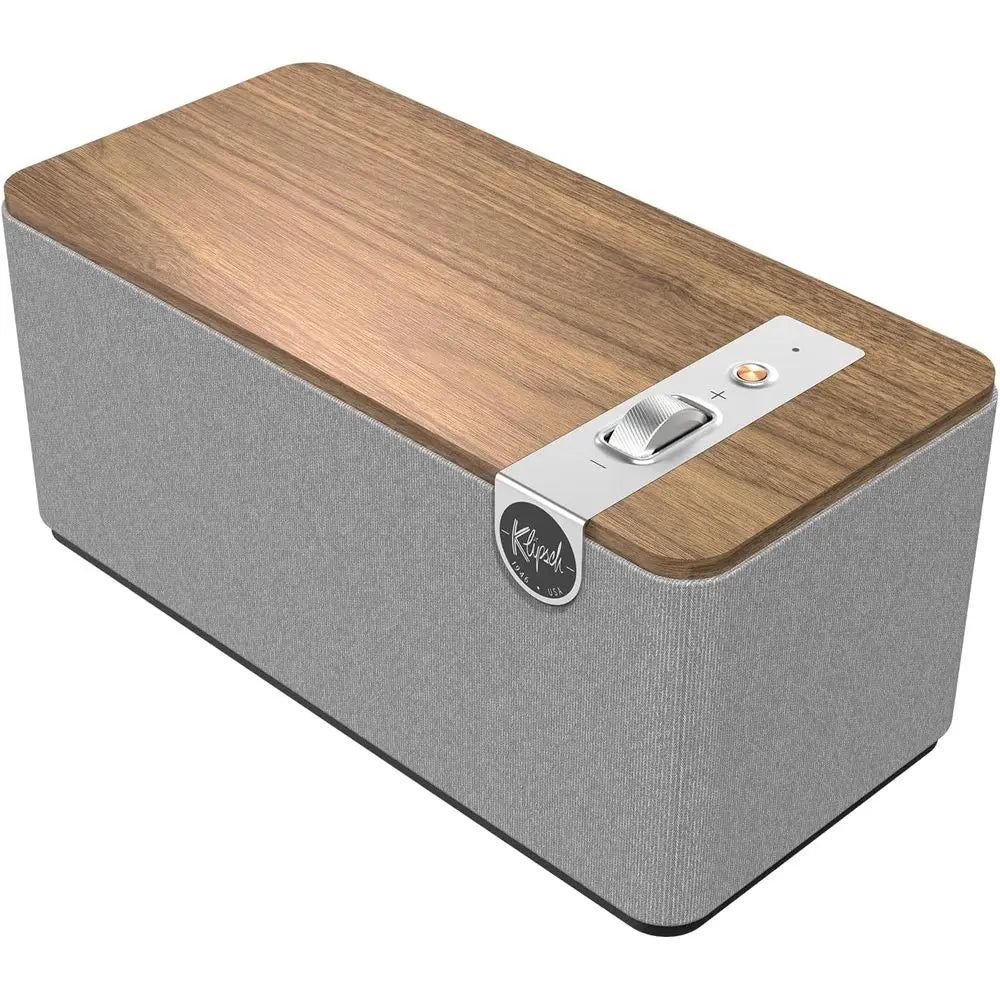 Premium Dual Driver Bluetooth Speaker System: 4.5 Woofer, Bluetooth 5.3, 40ft Range, Walnut Finish