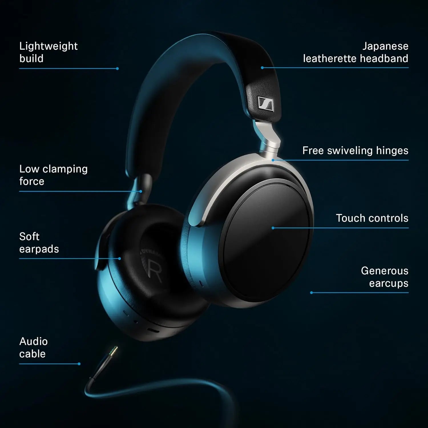 Sennheiser HDB 630 Wireless Over-Ear Headphones - Hi-Res Audiophile Sound, Adaptive Noise Cancellation