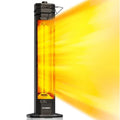 34-Inch 1500W Electric Infrared Patio Heater for Outdoor Use with 3 Heat Levels IPX5 Waterproof Tip-Over Overheat Protection In