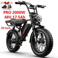 Cheap 14 20 inch Electric fat bike 1000w 2000w 30-50MPH 30-60Miles Adjustable front brake seat,For Cycling Electric Bicycle