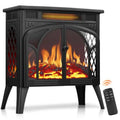 Electric Fireplace Heater 25 with Remote Control Cathedral Stylish Different Flame Effects and Log Set Colors Adjustable Bright