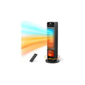1500W PTC Electric Fireplace Heater with 3D Flame Effect and 90 Oscillation Fan Combo for Indoor Home and Office Use Features C