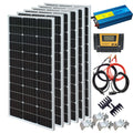 600 Watt 220V 110V Solar Panel Complete Kit System & Off-grid solar panel system 600W and 12V 1000W Pure Positive Wave Inverter