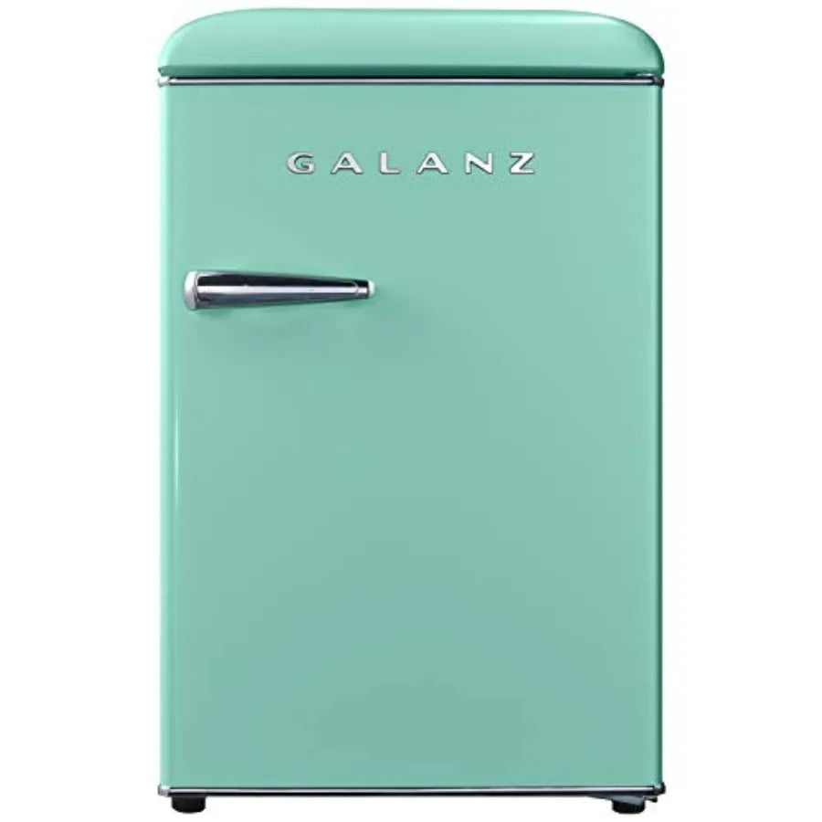 Retro Compact Mini Fridge with Single Door Adjustable Mechanical Thermostat Chiller Green 2.5 Cu Ft