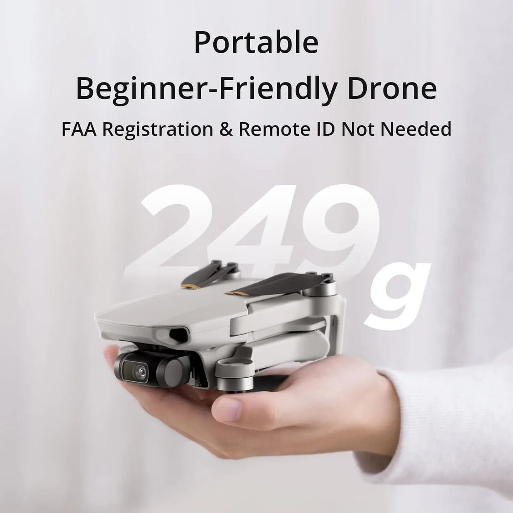 Mini Drone with 4K Camera, FPV Transmission, Easy to Fly, 3-Axis Gimbal, 31-Min Flight, Under 249g for Beginners