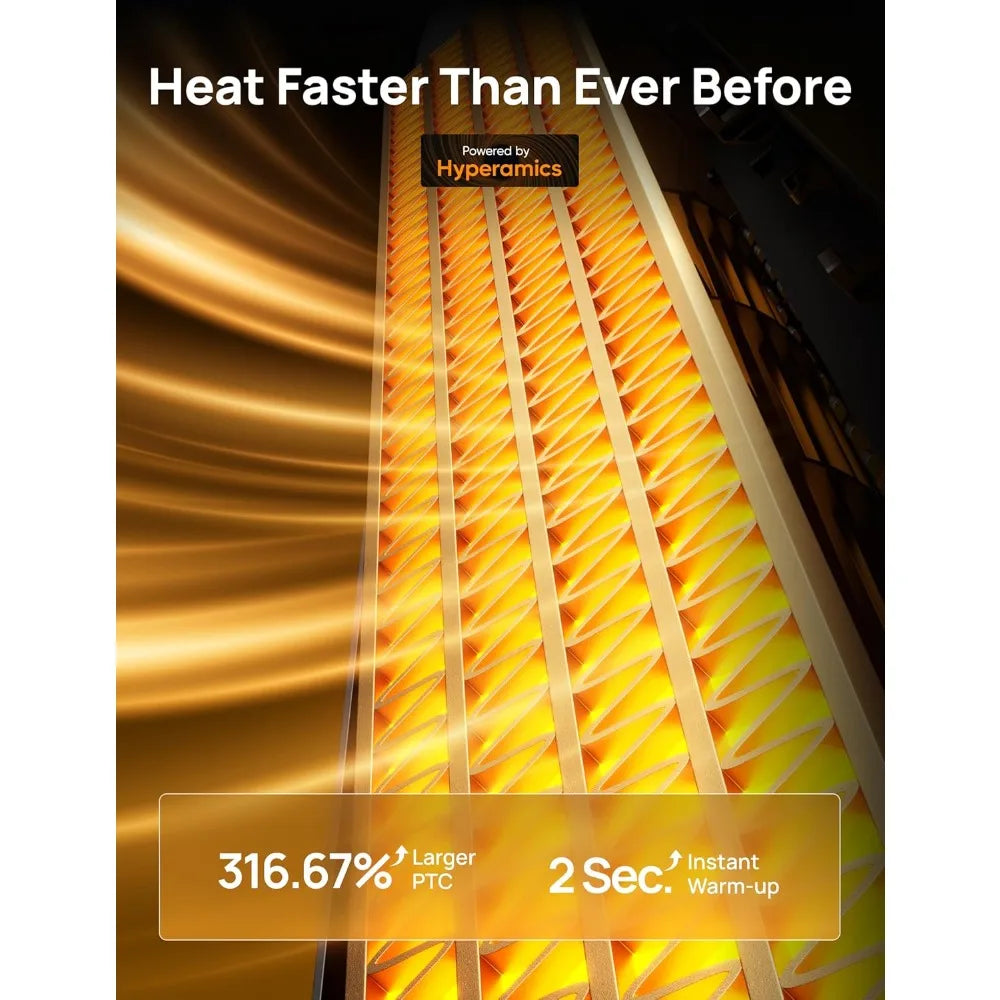 29.2ft/s Tower Fan Heater Combo, 17 Levels, 6 Modes, 120° Oscillation, 42 Inch, Quiet for Bedroom Office Large Room
