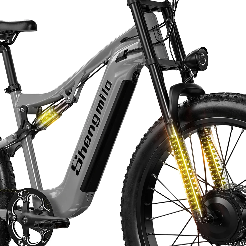 Shengmilo S600 Electric Bike Dual Motor2000W  48V17.5AH Battery 26 Inch e bike Fat tire Ebike Men's Mountain Electric Bicycle