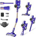 Lightweight Cordless Vacuum Cleaner with 180° Bendable Wand, LED Touch Screen, and 8-in-1 Attachments for Home Floors