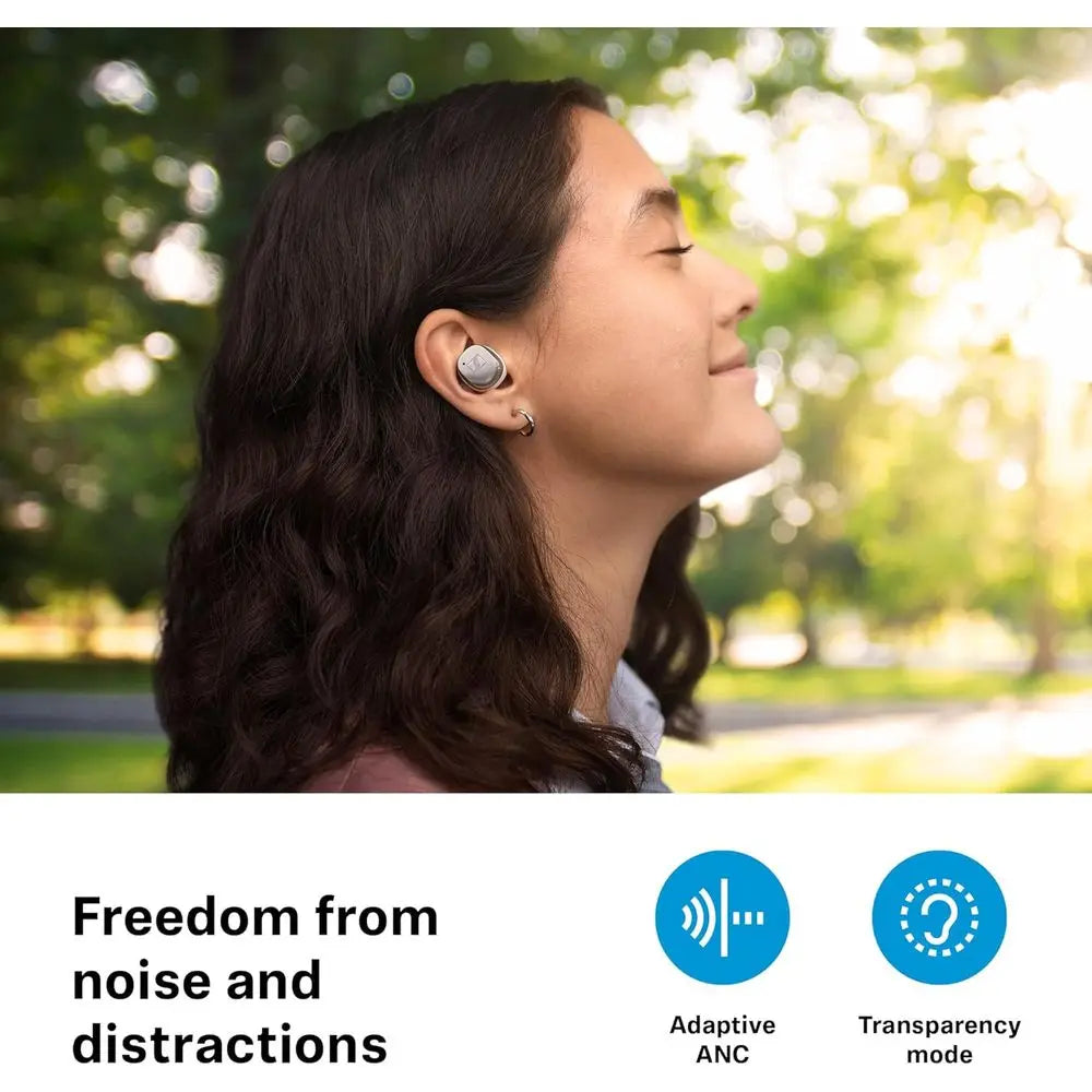 Momentum True Wirel4 Smart Earbuds with Bluetooth 5.4, Crystal-Clear Sound, Comortable Design, 30-Hour Battery Lie, Adaptive ANC