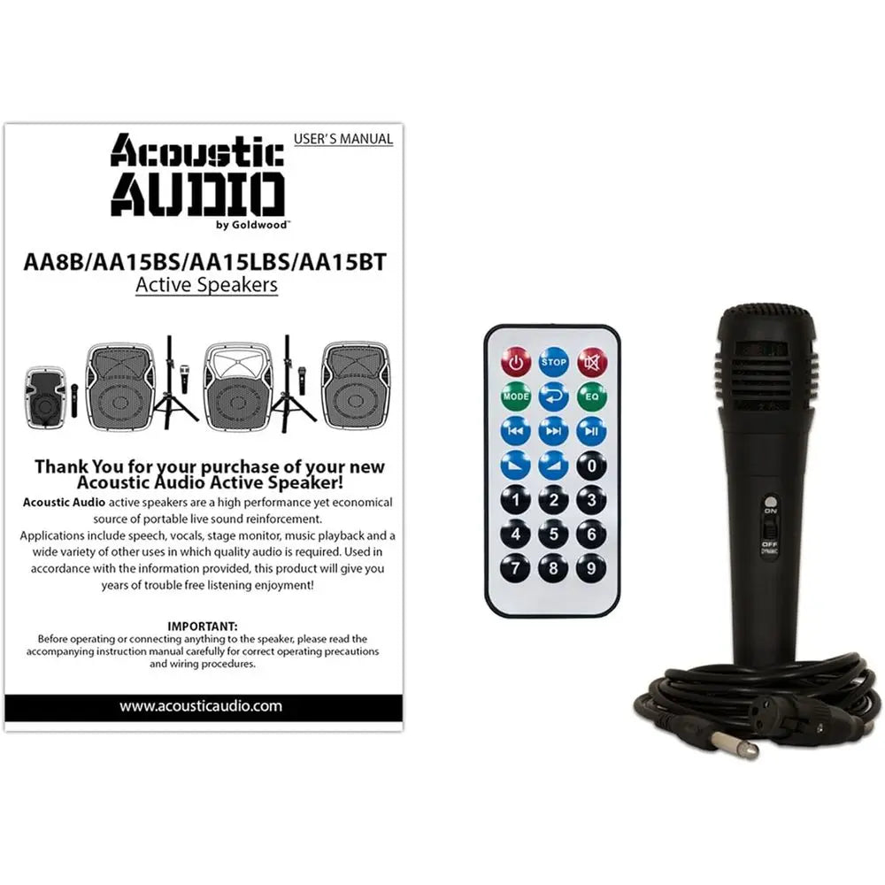 High-Power Bluetooth Speaker with LED Lights, Portable PA System with Stand, Microphone, and Remote for Karaoke, DJ, or Party Ev