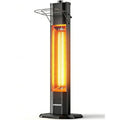 Outdoor Electric Patio Heater 1500W 36 Infrared Heater with 2 Heat Tubes 3 Heat Levels Tip-Over and Overheat Protection IPX5 Wa