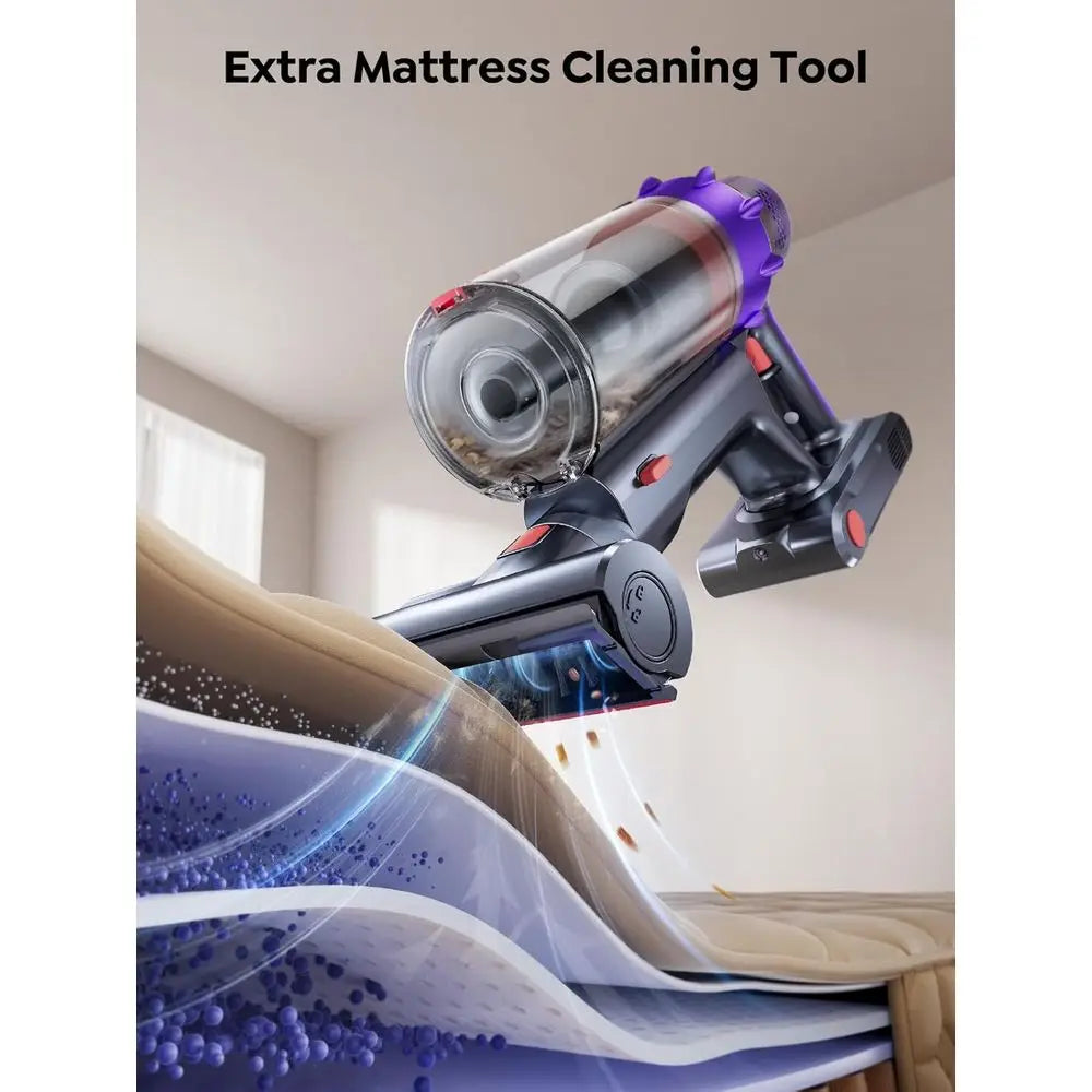 650W 55KPA 70-Minute Cordless Vacuum Cleaner, LED Touch Sensor, Ideal for Home, Pet Hair, Carpets, and Floors