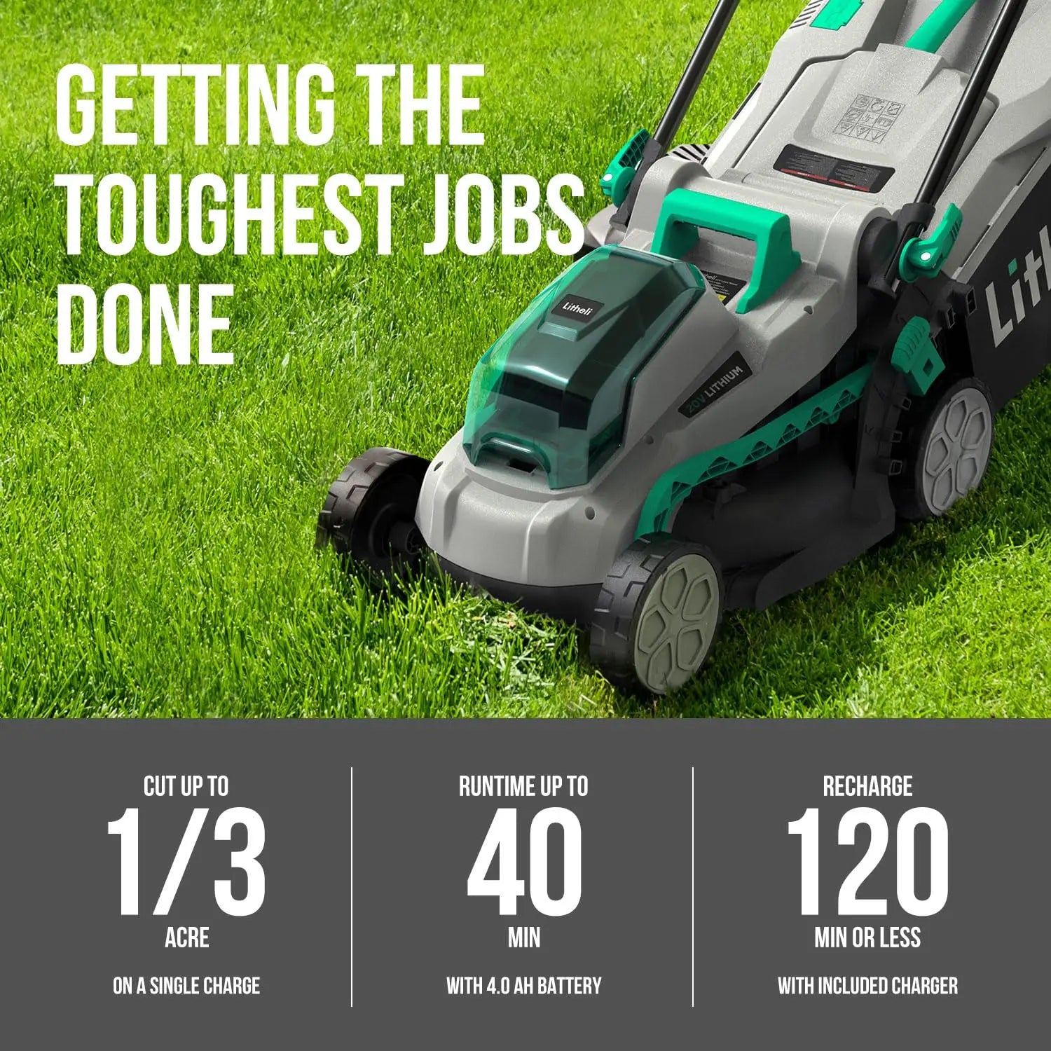 Cordless 13 Inch Cordless Lawn Mower 5 Heights 20V Electric Push Brushless Lawnmower for Garden, Yard, 4.0Ah, Customized