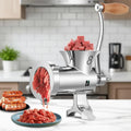 Manual Stainless Steel Heavy Duty Meat Grinder with Sausage Tubes, Table Clamp for Home Use, Suitable for Chicken and Small Bone