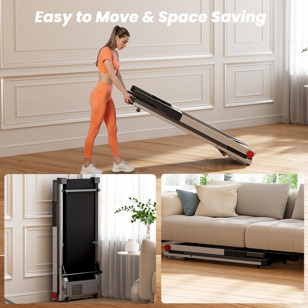 4in1 Treadmills for Home with Incline Foldable Handles Treadmill 300LBS Capacity 3.0HP 7.5MPH Folding Running Treadmill Exercise