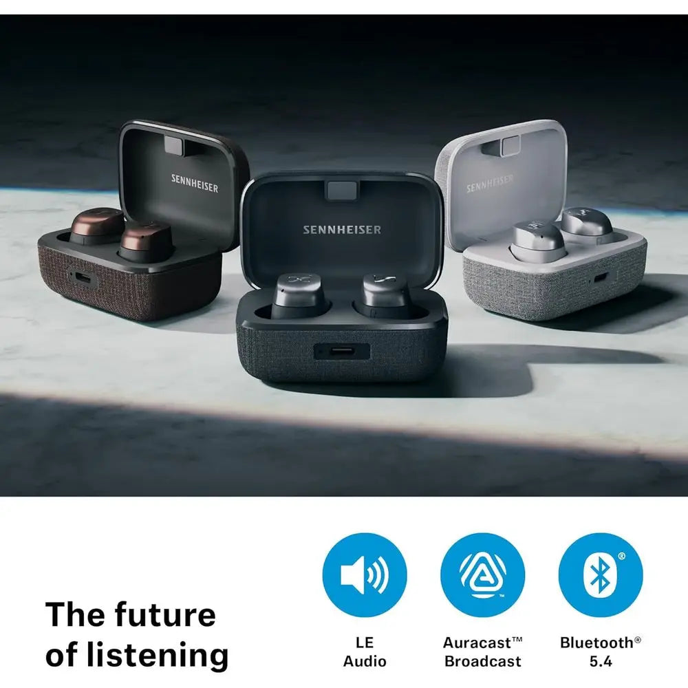 Momentum True Wirel4 Smart Earbuds with Bluetooth 5.4, Crystal-Clear Sound, Comortable Design, 30-Hour Battery Lie, Adaptive ANC