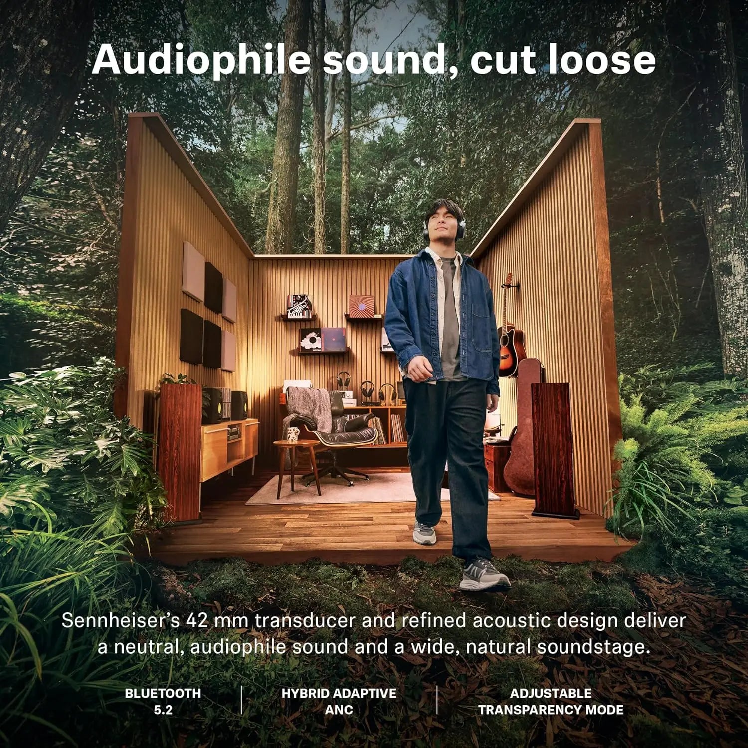 Sennheiser HDB 630 Wireless Over-Ear Headphones - Hi-Res Audiophile Sound, Adaptive Noise Cancellation