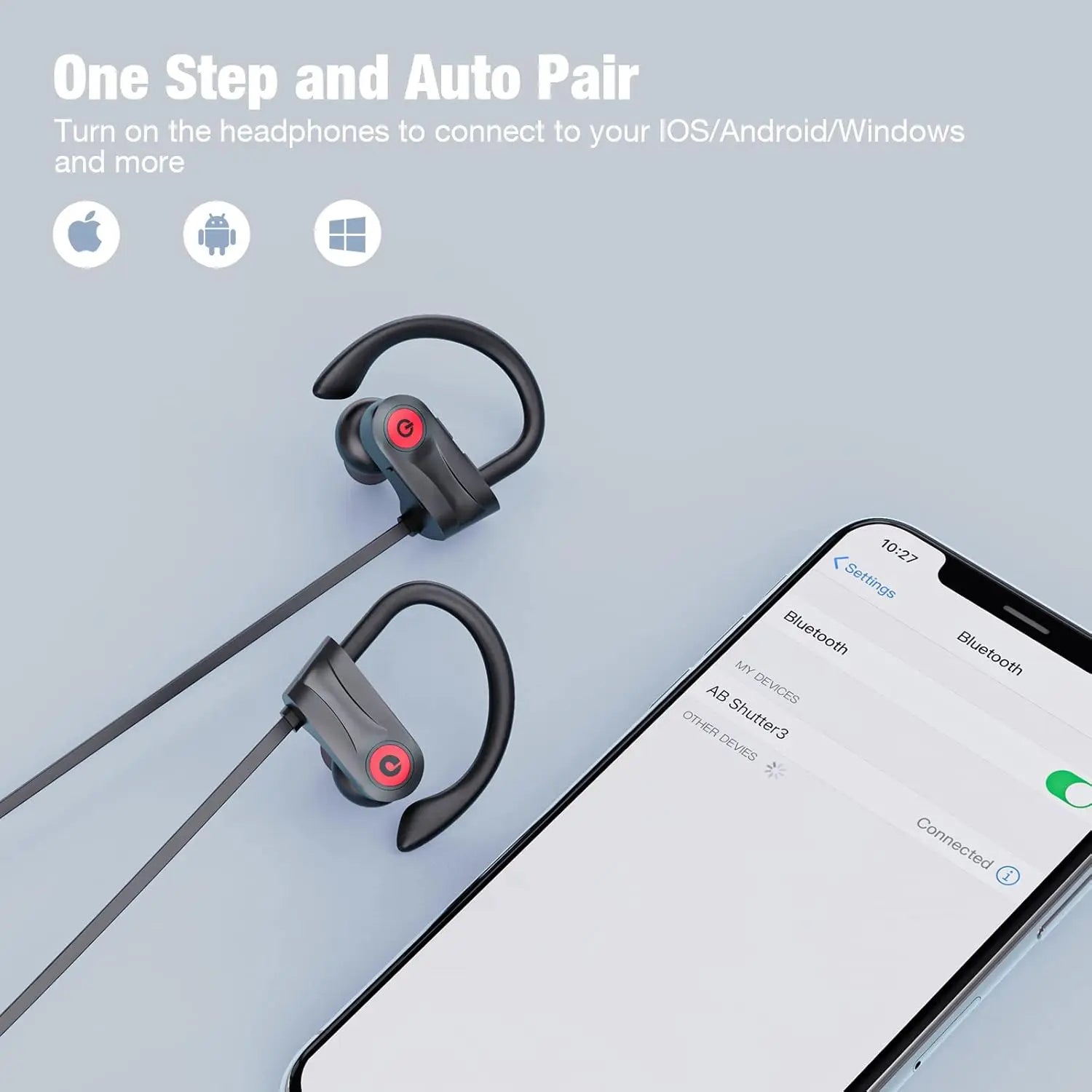Boean Bluetooth Headphones, Wireless Headphones with 16 Hours Playtime Bluetooth 5.3 Wireless Earbuds HD Deep Bass Stereo Sound
