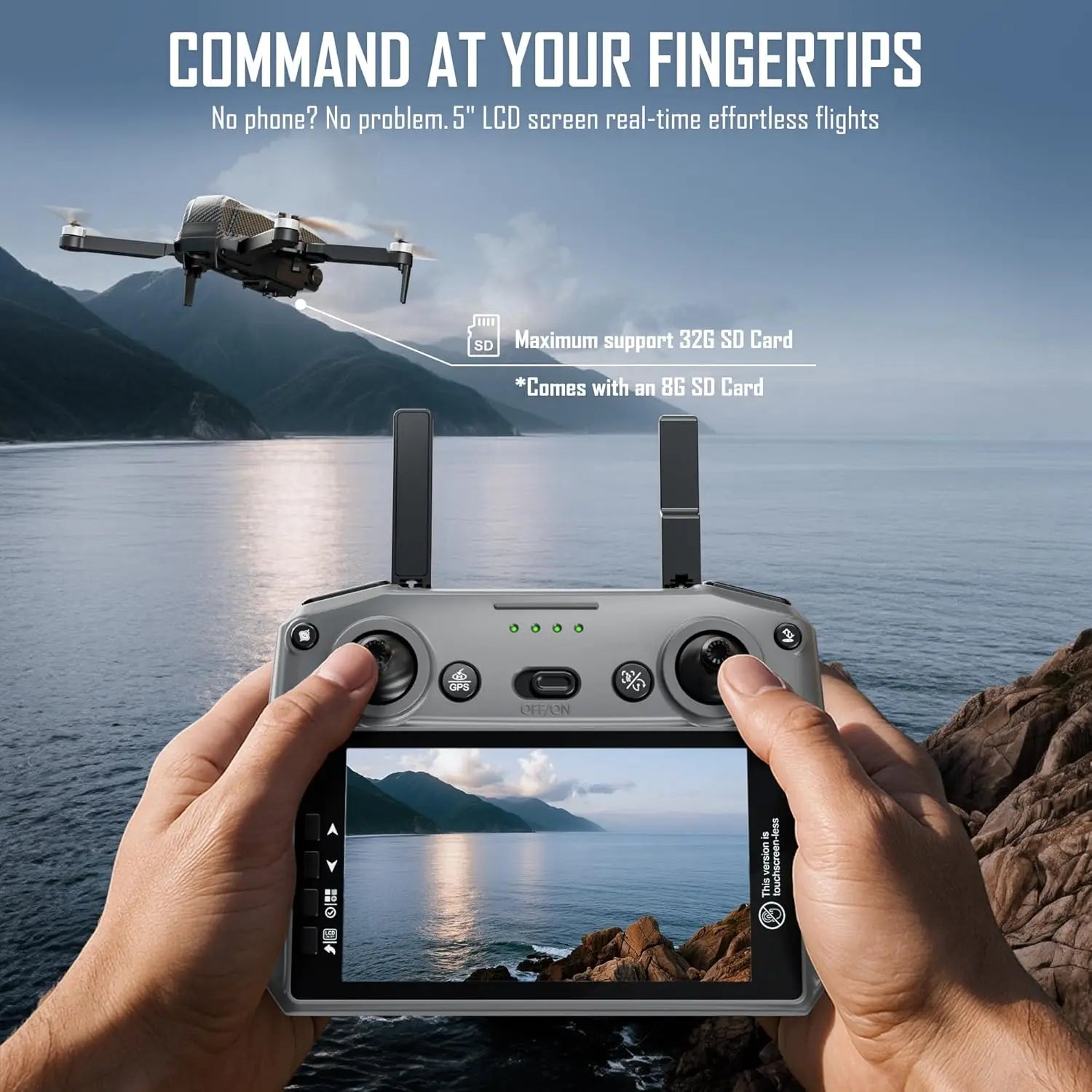 4K Camera GPS Drone with 90-Min Flight, Auto Return, Follow Mode, Foldable Design for Beginners
