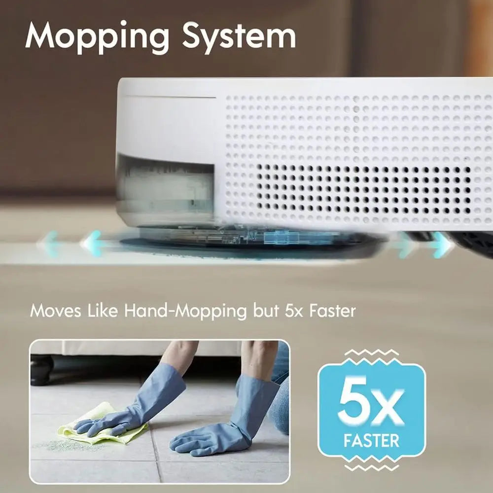 Robot Vacuum and Mop Cleaner, Electric Water Tank 2 in 1, 2000Pa Suction, Sweeping and Mopping, APP Control, Self-Charging