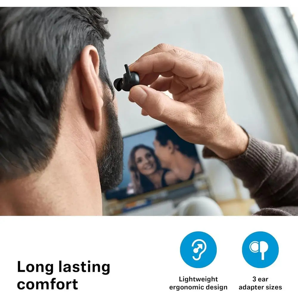umer Audio TV Clear Set 2 Earbuds - WirelTeion Earpes with Passive Noise Cancellation and Bluetooth - Hearing Device or Enhanced