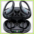 Active Noise Cancelling Wireless Earbuds with 90Hrs Playback, IPX7 Waterproof, Over-Ear Hooks for Sports Running Gym Black