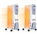1500W Oil Filled Radiator Heater Electric Space Heater with Adjustable Thermostat for Indoor Room and Office Use Offers 3 Heat