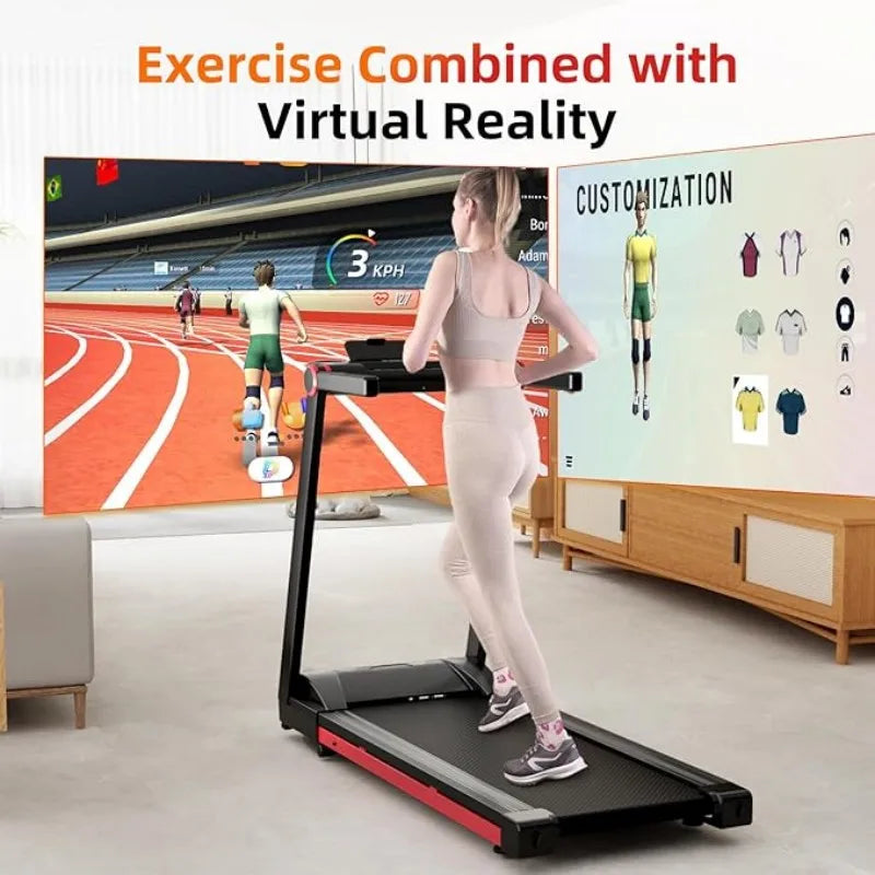 3.5 HP Treadmill for Home with Incline Folding Treadmills Quiet Foldable Running Machine with APP