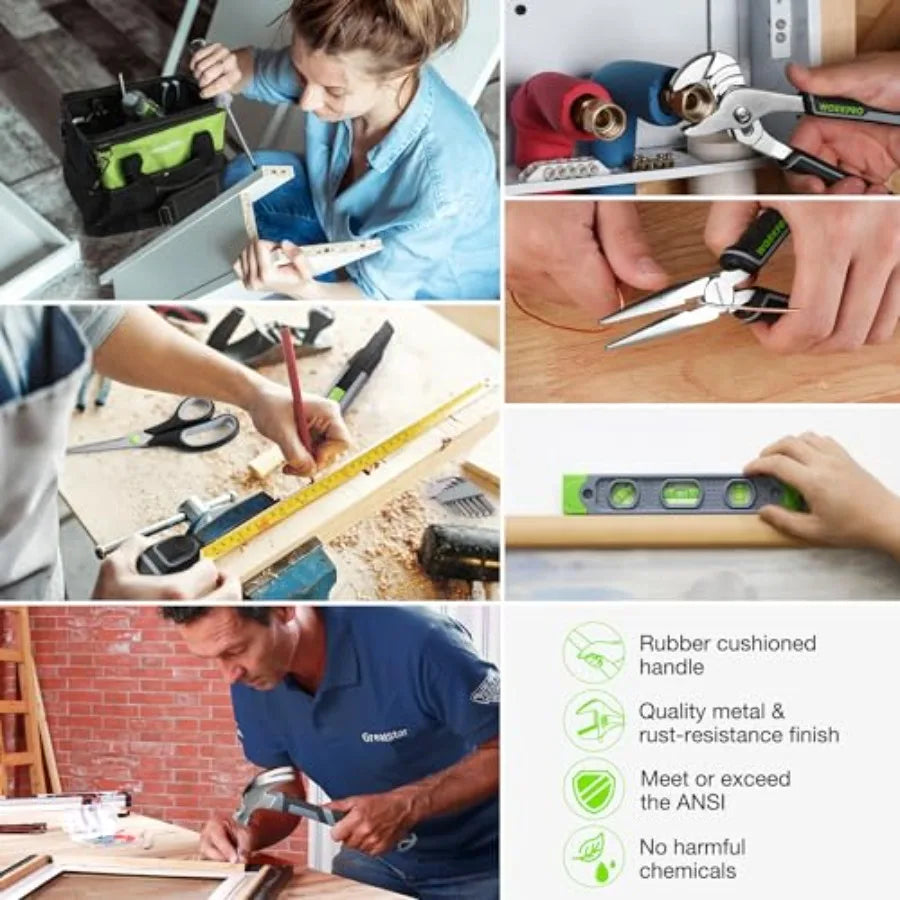Home Tool Set with 20V Cordless Lithium-Ion Drill Driver Household Repairing Tool Kit with Drill 157PCS Power Drill Set