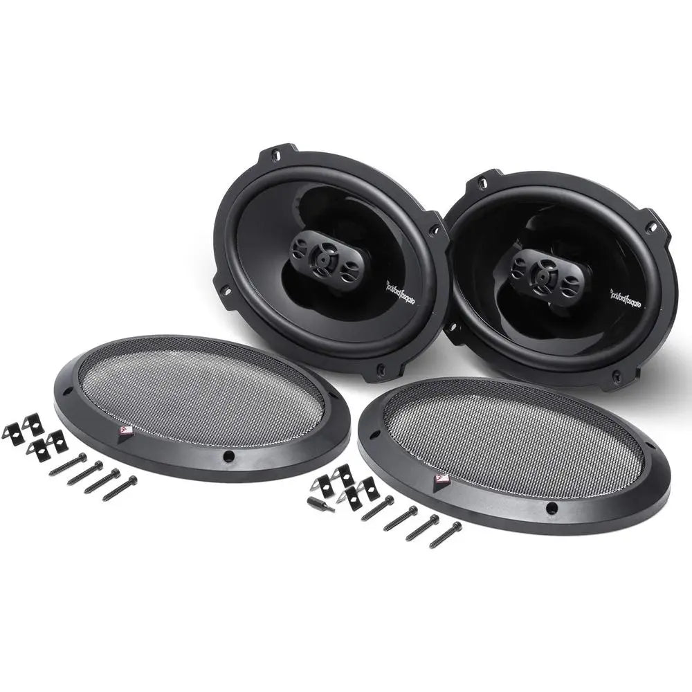 6x9 4-Way Coaxial Full Range Speakers - Black Pair